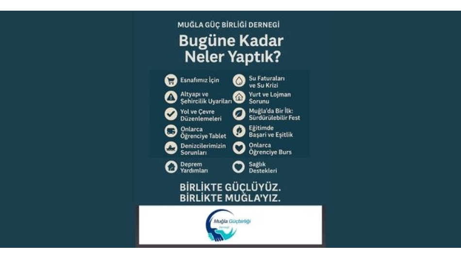 MUĞLA GÜÇ BİRLİĞİ DERNEĞİ | Bugüne Kadar Neler Yaptık?